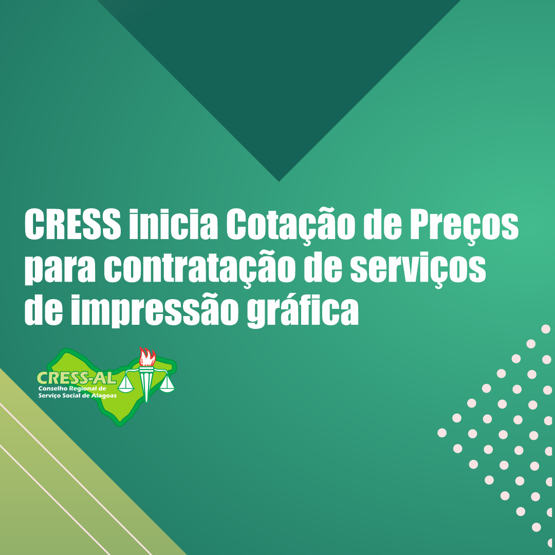 CRESS inicia Cotação de Preços para contratação de serviços de impressão gráfica
