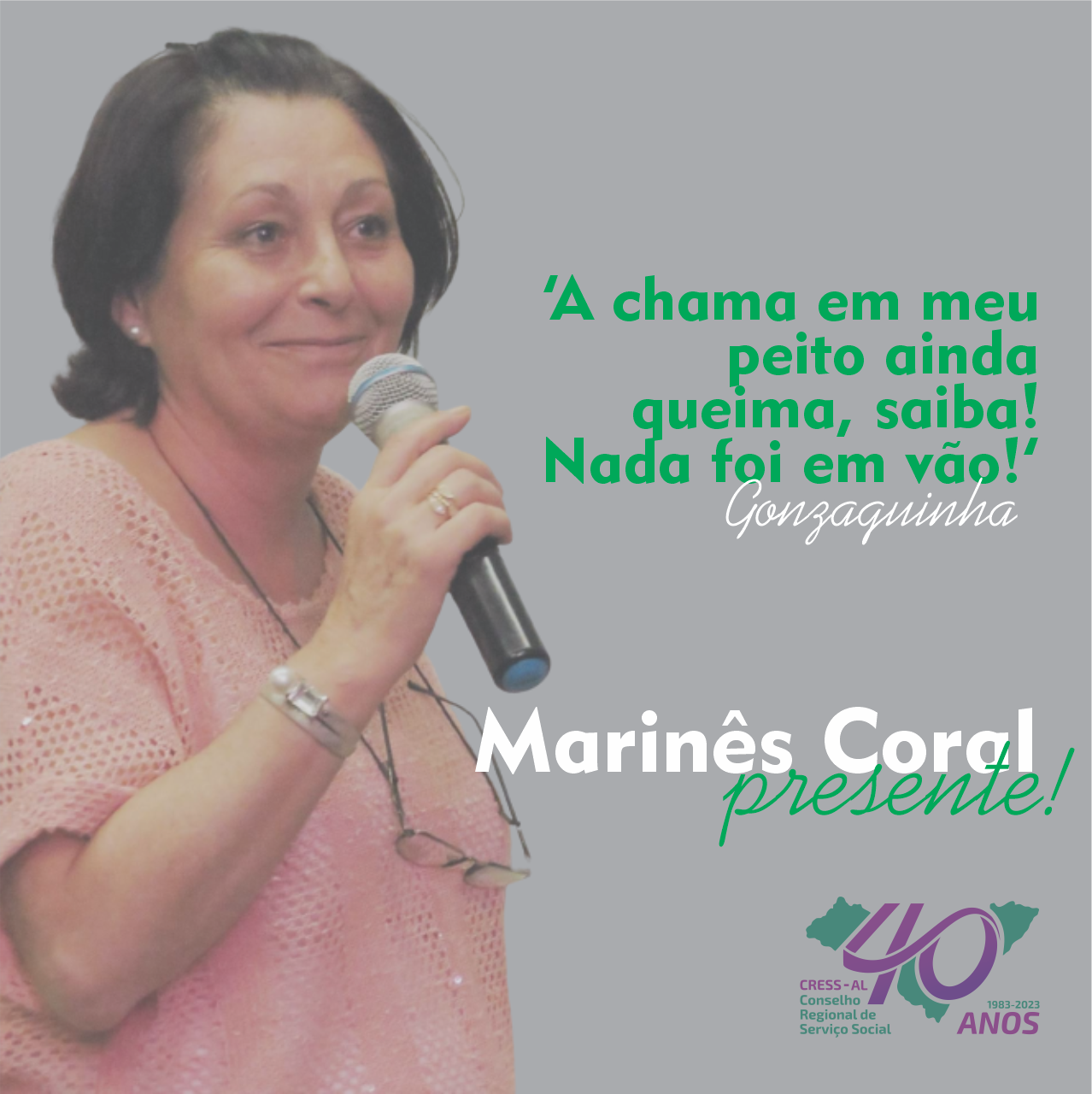 CRESS Alagoas se despede da professora Marinês Coral