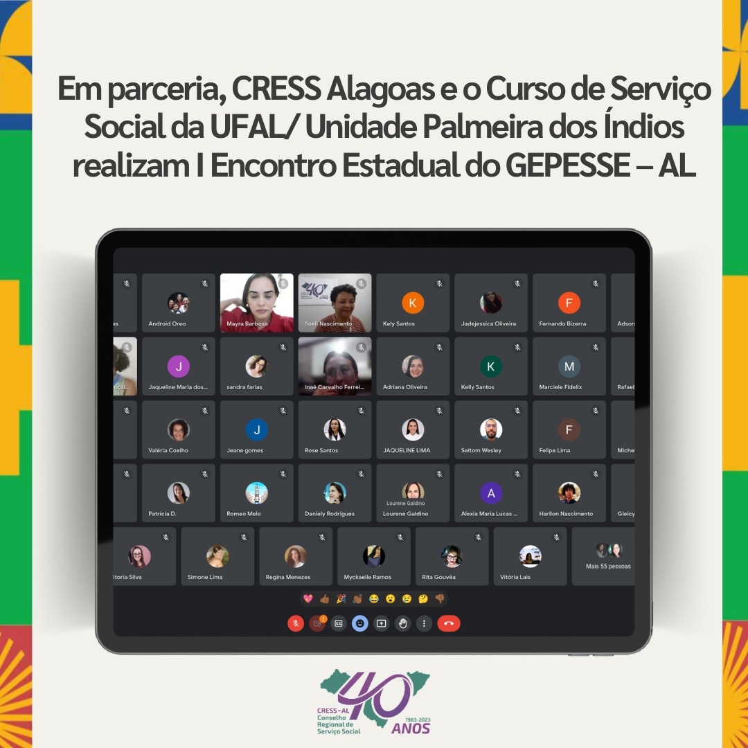 Em parceria, o CRESS Alagoas e o Curso de Serviço Social da UFAL/ Unidade Palmeira dos Índios realizam I Encontro Estadual do GEPESSE em Alagoas