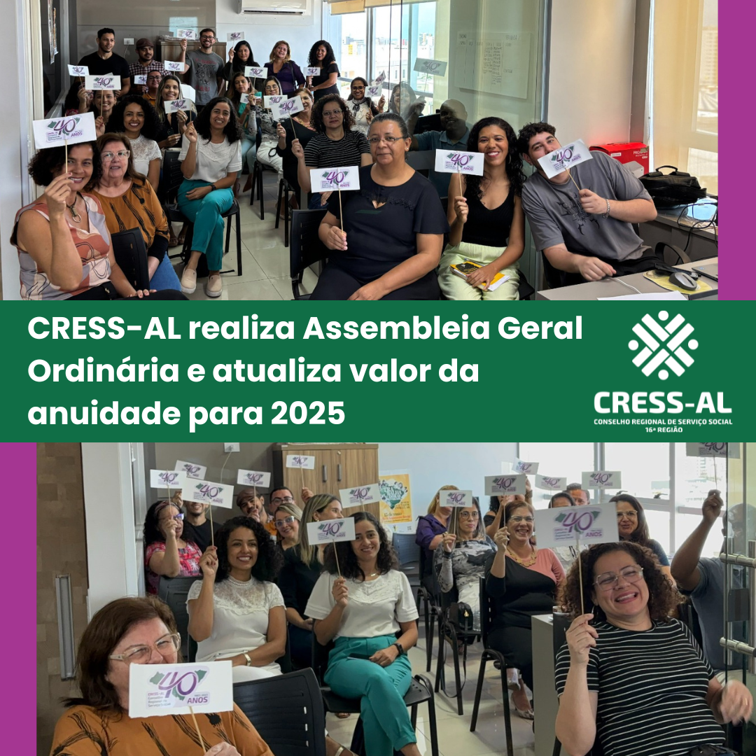 CRESS-AL realiza Assembleia Geral Ordinária e atualiza valor da anuidade para 2025