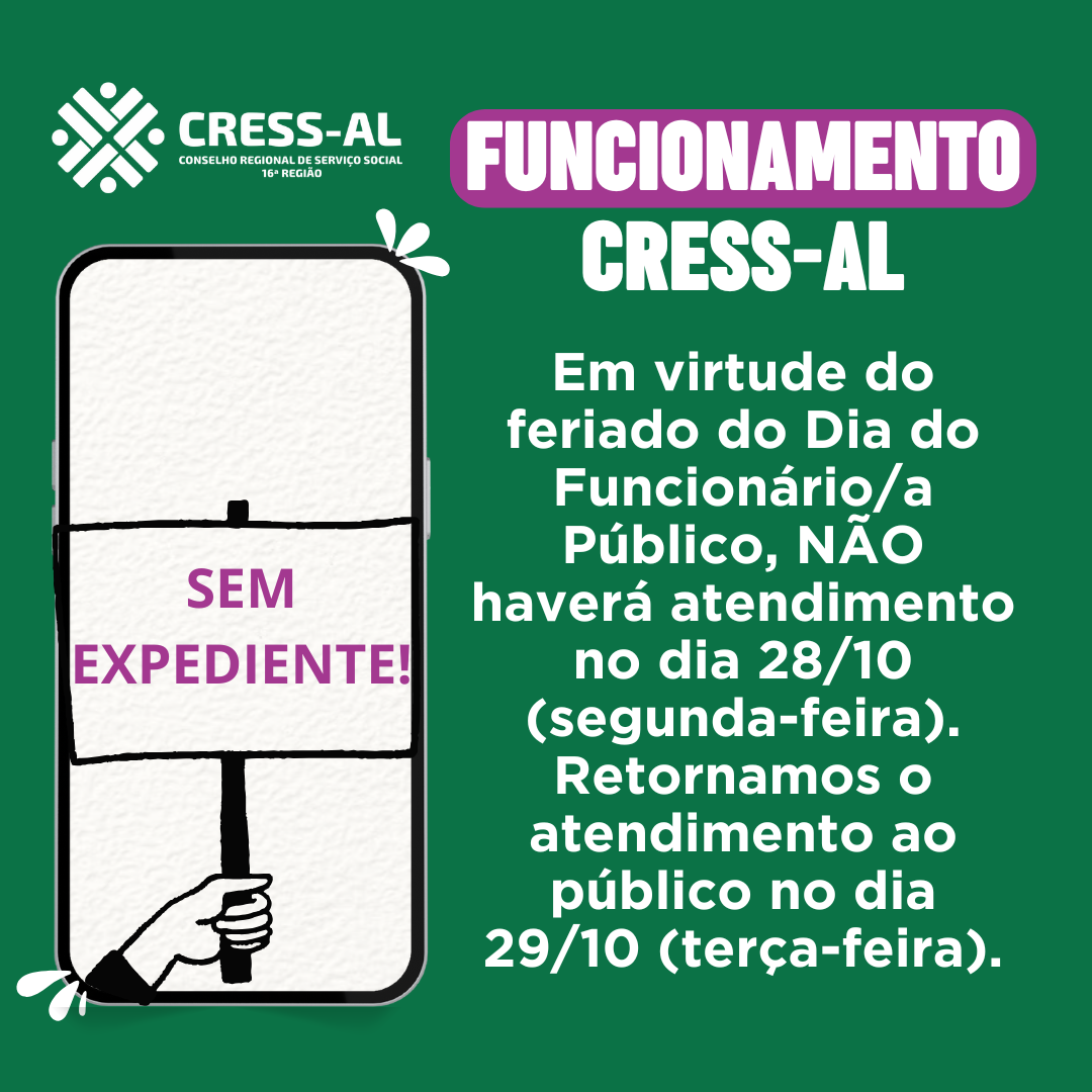 Funcionamento do CRESS Alagoas