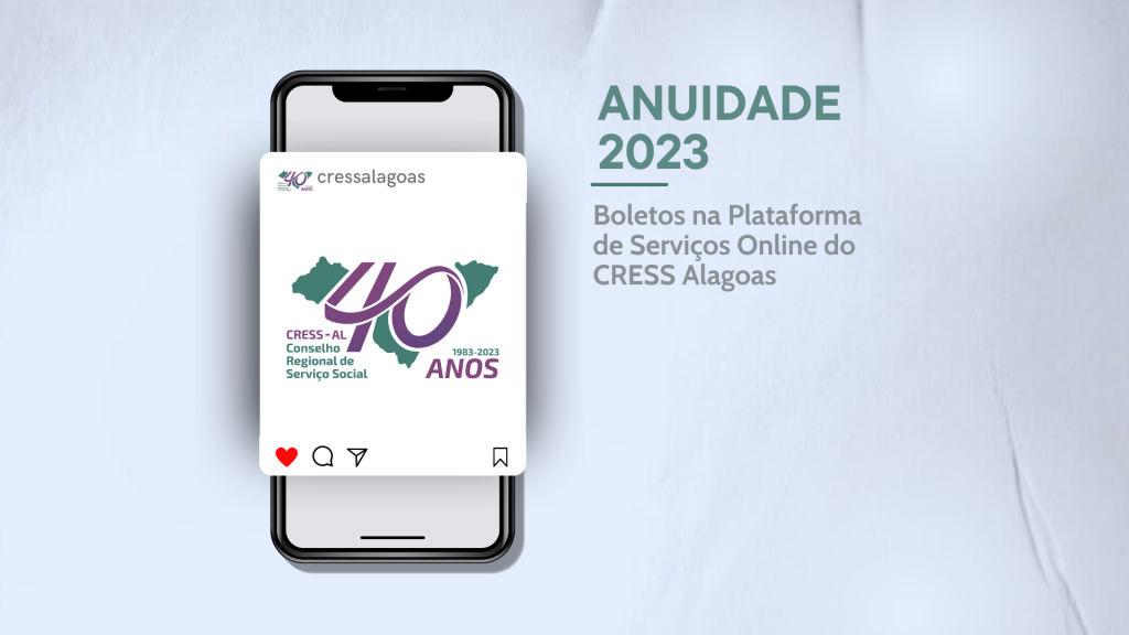 A emissão do boleto para anuidades de 2023.