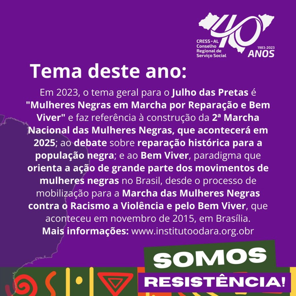 Cress Dia Internacional Da Mulher Negra Latino Americana E Caribenha E Dia Nacional De Tereza 4601