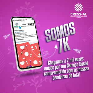 Chegamos à marca de 7k no Instagram