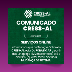 Atenção, Assistentes Sociais: Comunicado Serviços On-line