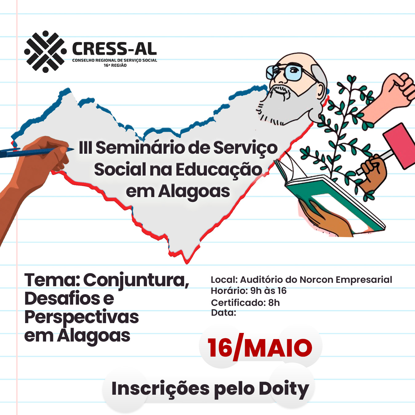 CRESS-AL realiza III Seminário de Serviço Social na Educação em Alagoas