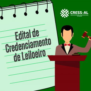CRESS-AL publica Edital de Credenciamento de Leiloeiro