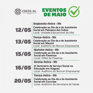  Atenção, assistentes sociais de Alagoas!