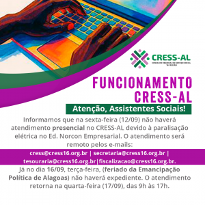 CRESS-AL participa de eventos em alusão ao Dia do Psicólogo e reforça defesa da implementação da Lei 13.935/2019