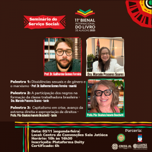 Seminário do Serviço Social integra programação da 11ª Bienal Internacional do Livro de Alagoas