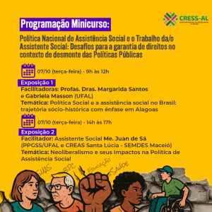 CRESS-AL participa de mesa sobre Política Nacional de Saúde da Pessoa Idosa no VII Seminário Multiprofissional