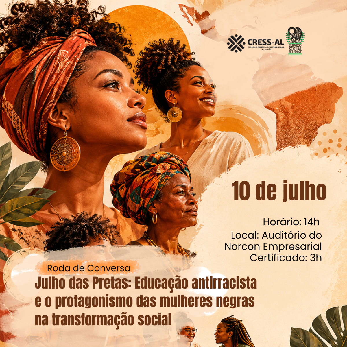 CRESS-AL promove Roda de Conversa em alusão ao Julho das Pretas