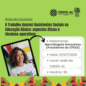 Participe da Roda de Conversa sobre o trabalho de assistentes sociais na Educação!